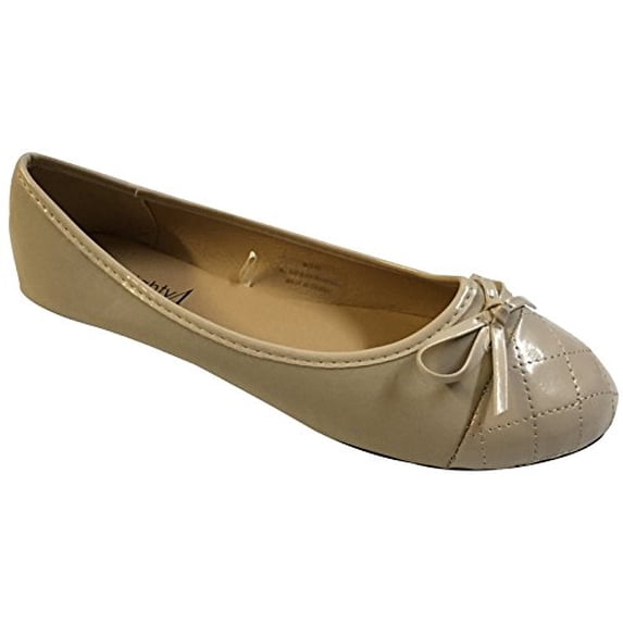 Shoes 18 Womens Ballerina Ballet Flat Shoes Solids & Leopards (11, Nude 113)