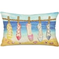 thumbnail image 1 of Shoes Beach Throw Pillow Cover 12x20 Inch Summer Ocean Sea Conch Starfish Cushion Case Decoration for Sofa Couch, 1 of 6