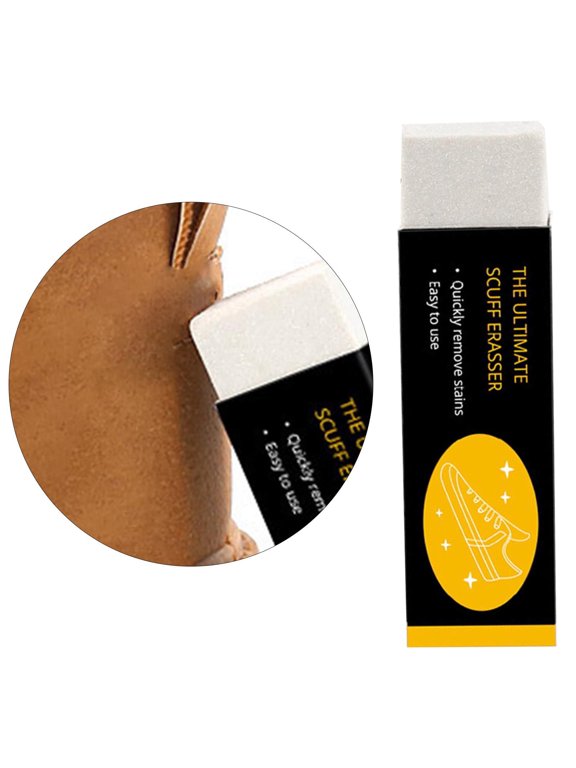 Shoes Boot Clean Eraser, Removes Stains Convenient Rubber Block for Suede Leather for Sports Bags Shoes Cleaning Sneakers Travel White