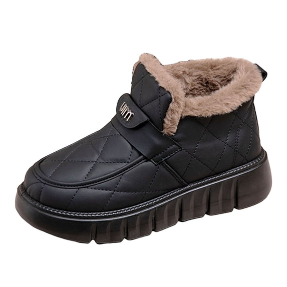 YLYL Snow Boots for Women No Slip Waterproof Warm Fur Lined Slip on Winter Outdoor Ankle Boots