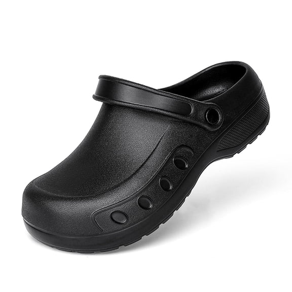 Shoes for Crews Men, Men's Non Slip Work Clogs Lightweight Waterproof Chef Shoes for Restaurant Kitchen, Slip Resistant EVA Garden Nursing Service Footwear