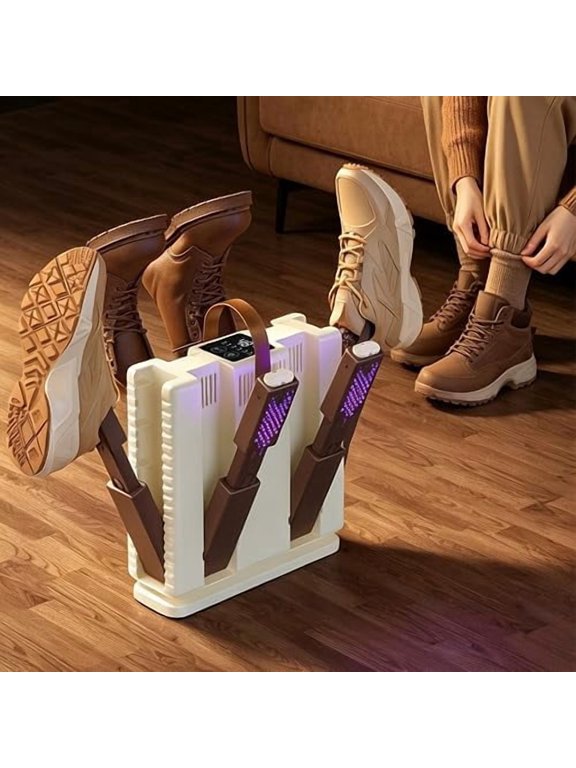 Shoes Dryer 6-Arm Portable, Telescopic Deodorizer, 4 Times Stronger Wind Speed Shoe Sanitizer Machine for Ski Boots, Shoes, Gloves