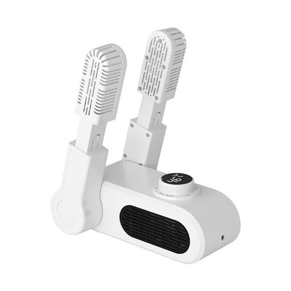 Shoes Dryer, Adjustable Dry Rack, Telescopic Bendable Dry Ports, Intelligent Timer, White