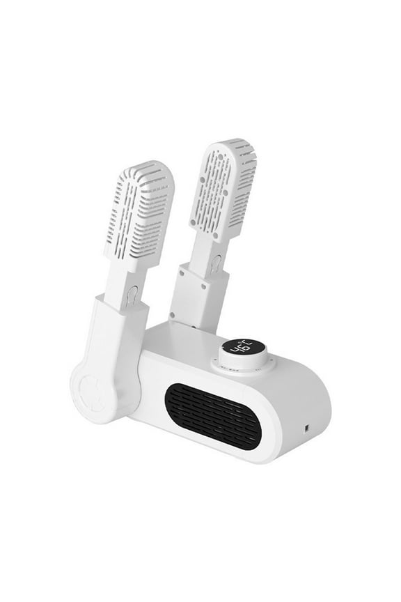Shoes Dryer, Adjustable Dry Rack, Telescopic Bendable Dry Ports, Intelligent Timer, White