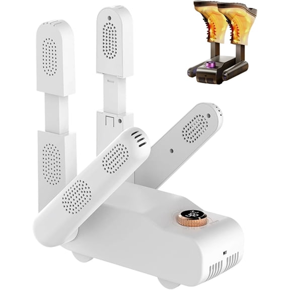 Shoes Dryer Machine, 3 Level Timer Boot Warmer, Portable Foldable Work Boot Dryer Rack for Home Gym Use