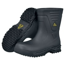 Shoes For Crews Bullfrog Pro II, Men's, Women's, Unisex Slip Resistant Soft Toe Work Boots, Water Resistant, Black