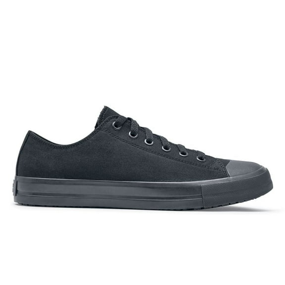 Shoes For Crews Delray, Men's, Women's, Unisex Slip Resistant Work Shoes, Water Resistant, Black Canvas
