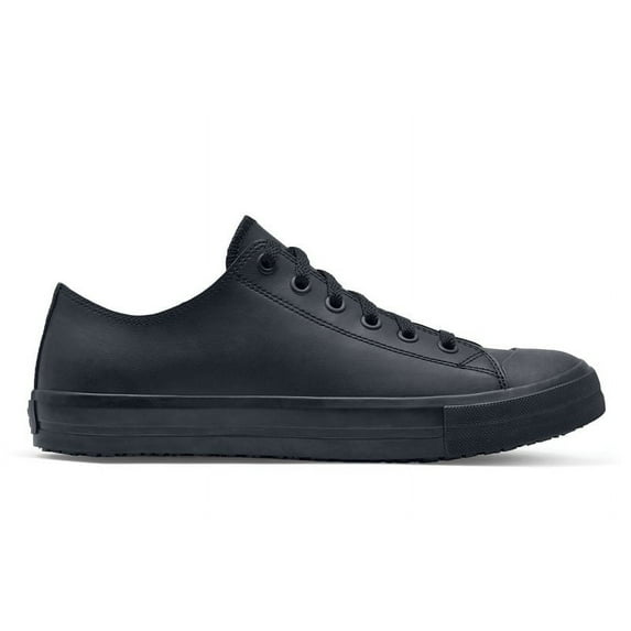 Shoes For Crews Delray, Men's, Women's, Unisex Slip Resistant Work Shoes, Water Resistant, Black Leather