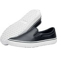 thumbnail image 1 of Shoes For Crews Merlin Slip-On, Men's, Women's, Unisex Slip Resistant Work Shoes, Water Resistant, Black/White Leather, 1 of 6