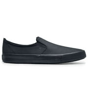 Shoes For Crews Ollie II Slip On Unisex Black Canvas Sneakers, Slip Resistant Restaurant Work Shoes