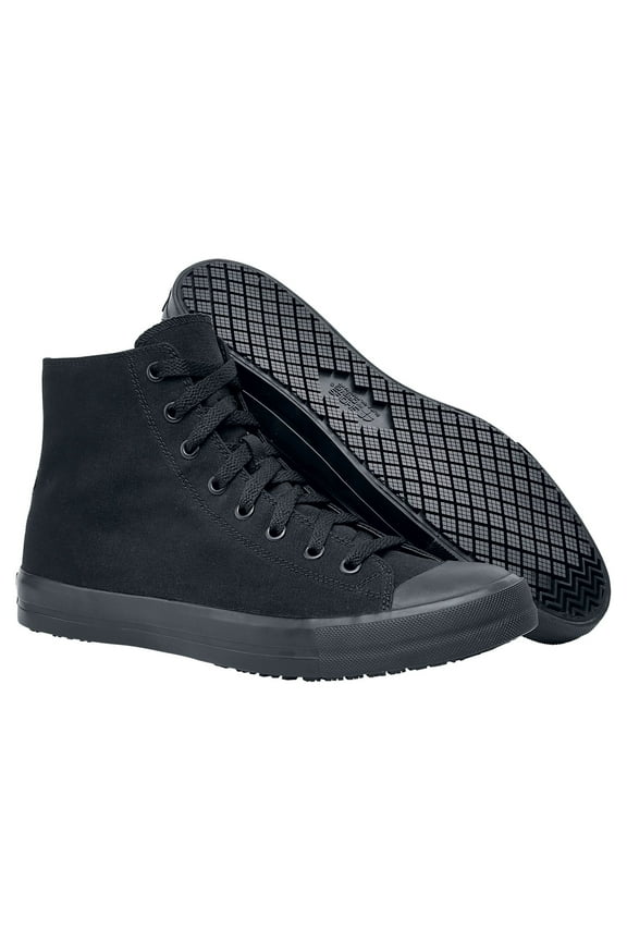 Pembroke, Men's, Women's, Unisex Slip Resistant Work Shoes, Water Resistant, Black Canvas