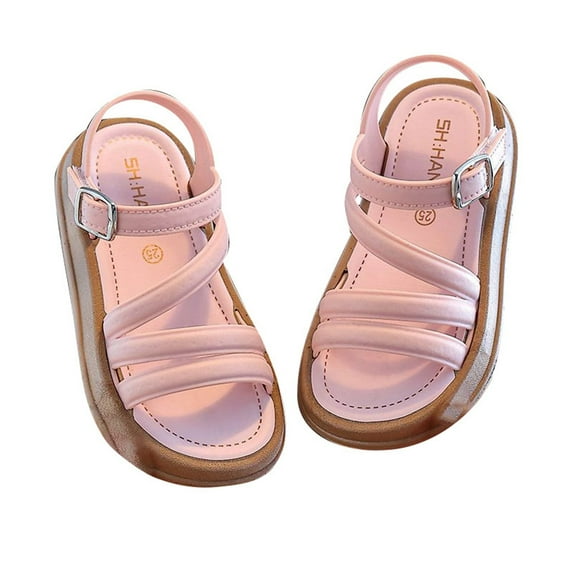 Shoes for Girls Girls Flat Sandals Girls Sandals Fashion Summer Flat Sandals Open Toe Cute Casual Outdoor Comfortable Lightweight Breathable For Kids Toddler Youth