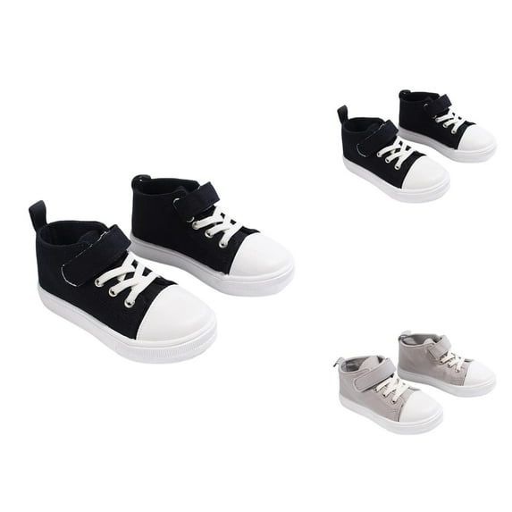Shoes for Girls Sneakers Girl Girls Sneakers High Top Canvas Shoes For Toddlers Non Casual Lace Up Hook Loop Sport Shoes Lightweight Comfortable Everyday Wear