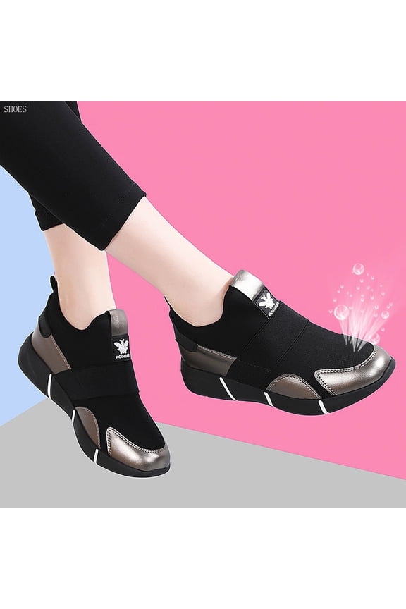 Shoes Height Increasing Lift Sneakers Trendy Versatile Breathable Mesh Casual Sports, Women Shoes