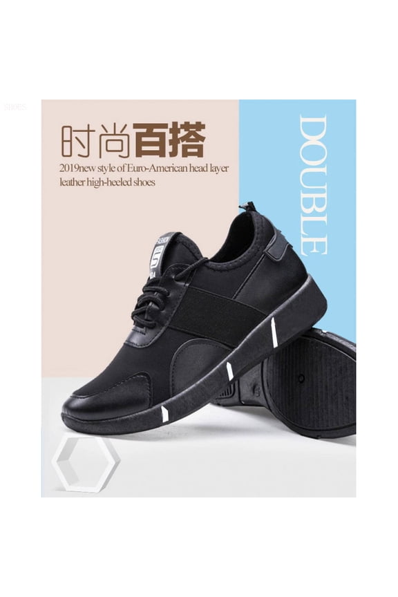 Shoes Height Increasing Lift Sneakers Trendy Versatile Breathable Mesh Casual Sports, Women Shoes