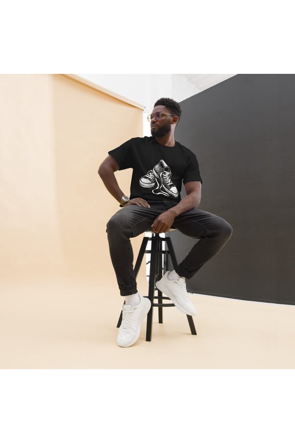 Shoes Hip Hop Rap Fans Streetwear Music Rapper Graphic classic tee (Black, 2XL)