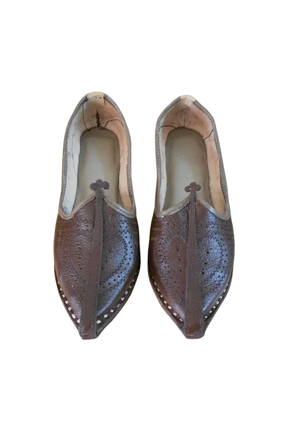 Shoes Indian Handmade Leather Men Jutties Size Mojaries Jutti Flat Khussa US 7