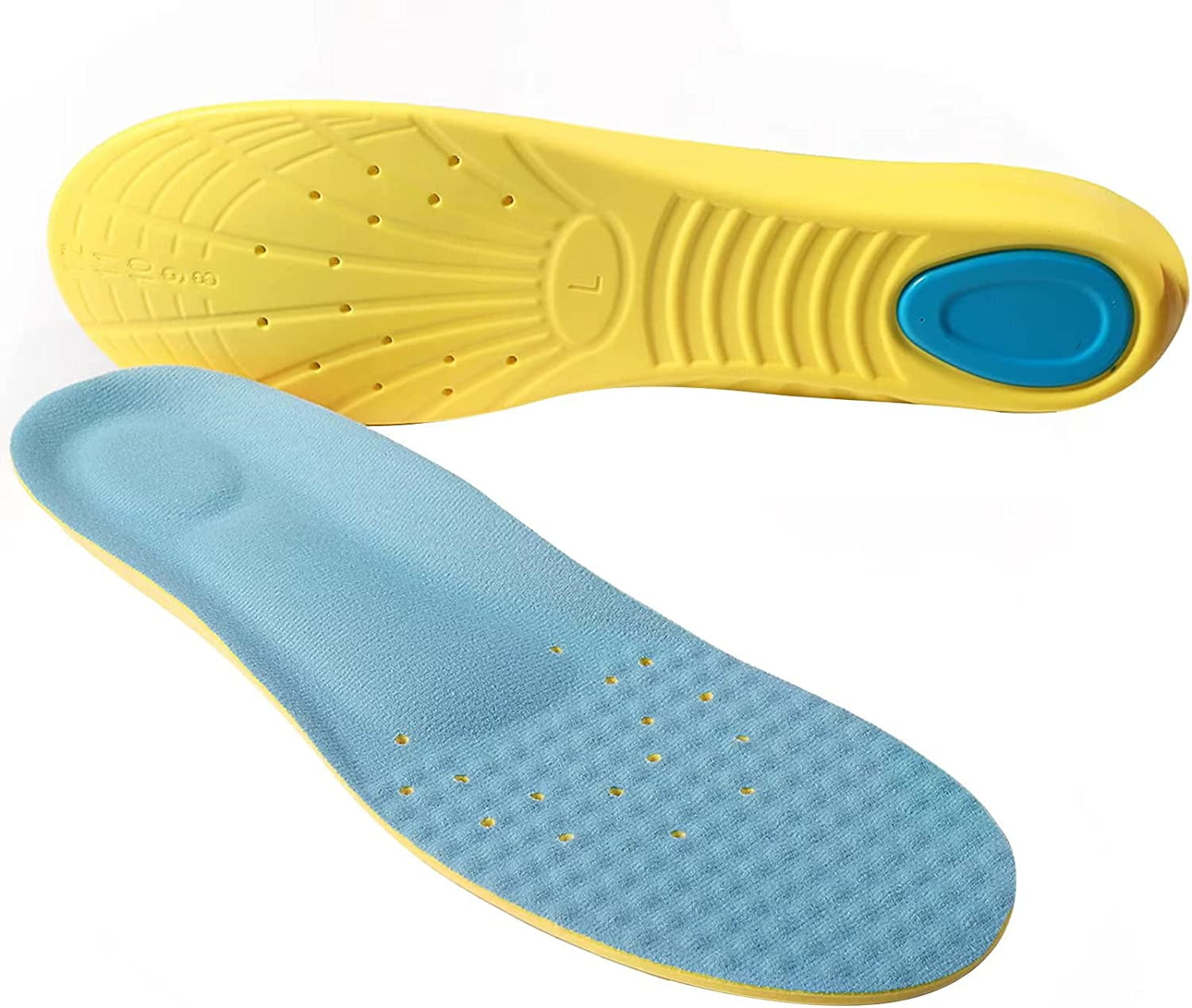 Shoes Inserts Memory Foam Insoles Shock Absorption Pain Relief Plantar
