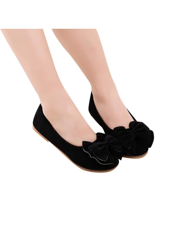 Shoes for Kids, Girl School Shoes, Toddler Girl Shoes, Toddler Dress Shoes Flower Girl Shoes for Weeding Baby Cute Mary Jane Shoes Ballet Flats for Walking,Casual Shoes, Black US-5C/EU-21