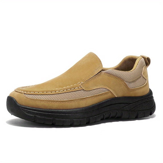 Shoes for Men Seasonal Khaki/Black Lazy Casual Shoes, Wear-Resistant And Highly Elastic Soles, Suitable for Daily Outings, Business Commutes, Casual TripsThick-Soled And Comfortable Design