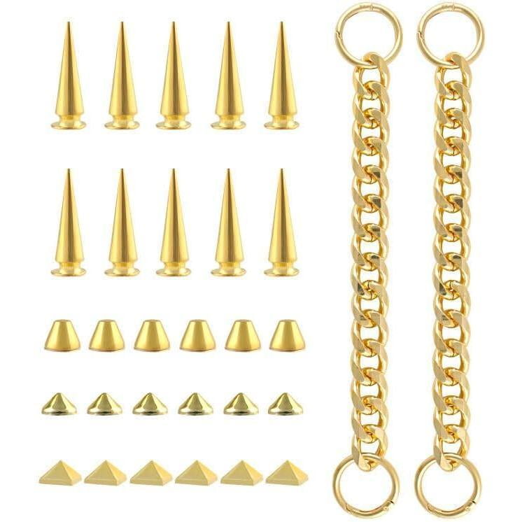 Shoes Metal Chain Spikes Charms, Cool Punk Rivets Charms for Sandals ...