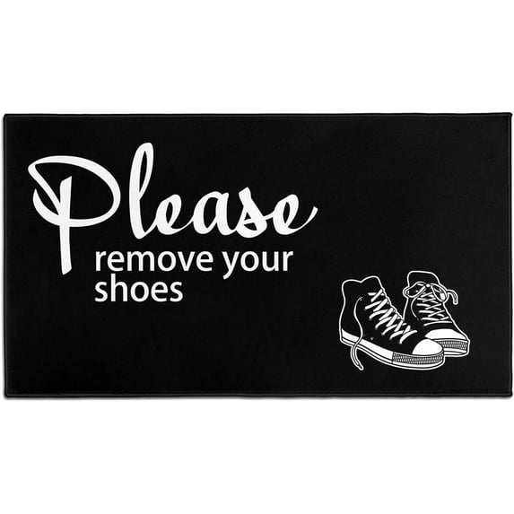 Shoes Off Doormat Please Remove Your Shoes Doormat No Shoes Door Mat Front Door Mat Outdoor Indoor Entrance Mat Non Slip Area Rug 30 x17