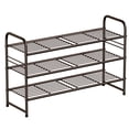 thumbnail image 1 of 3-Tier Metal Shoes Rack for Closet, 33" Wide Shoe Storage Organizer, Rustic Bronze, 1 of 8