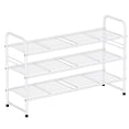 thumbnail image 1 of 3-Tier Metal Shoes Rack for Closet, 33" Wide Shoe Storage Organizer,  White, 1 of 8