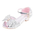 thumbnail image 1 of Shoes With Shoes for Little Girls Diamond Shiny Sandals Shoes for Little Girls Princess Shoes Sneaker Girls Size Bow High Kid Wedges for Girls Heels Show Princess Little Kid Girl Shoes Shoes High, 1 of 4