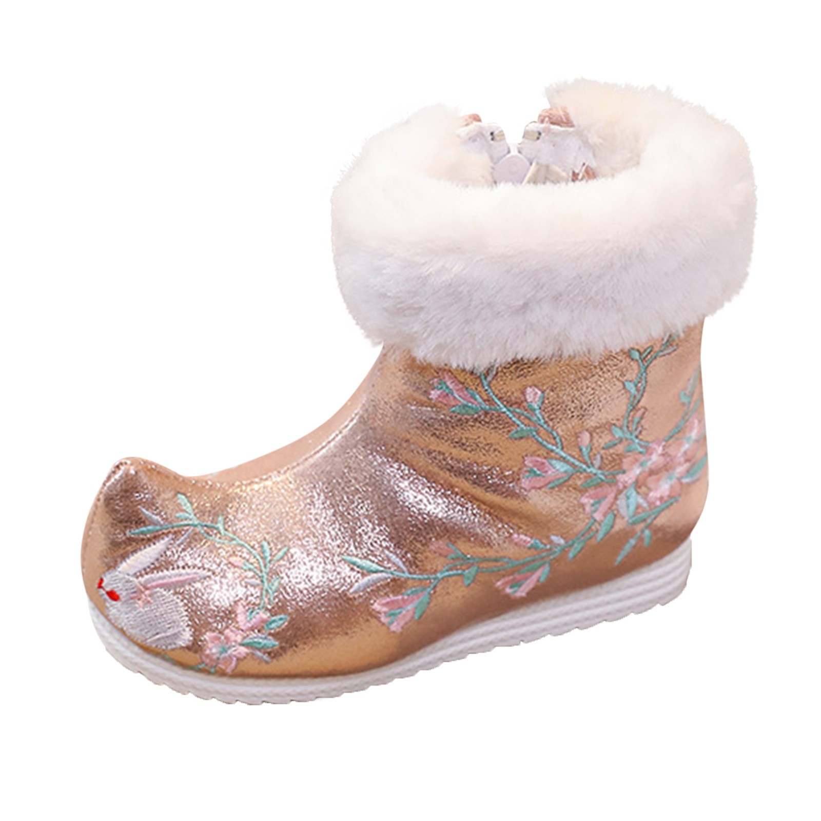 Shoes Size 3C Children Ankle Boots Warm Cotton Boots Embroidered Boots