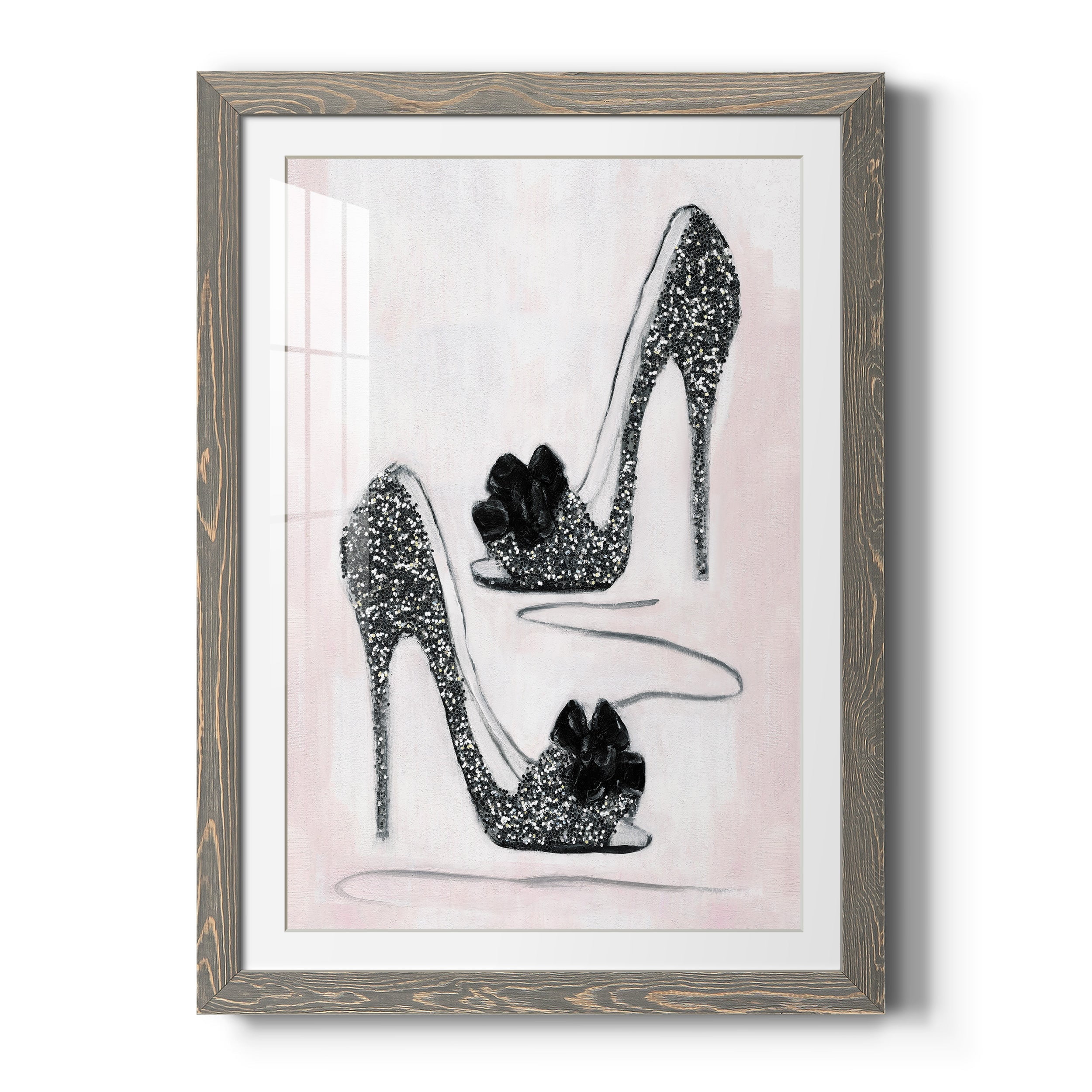 Shoes That Dazzle I - Premium Framed Print - Distressed Barnwood Frame - Ready to Hang