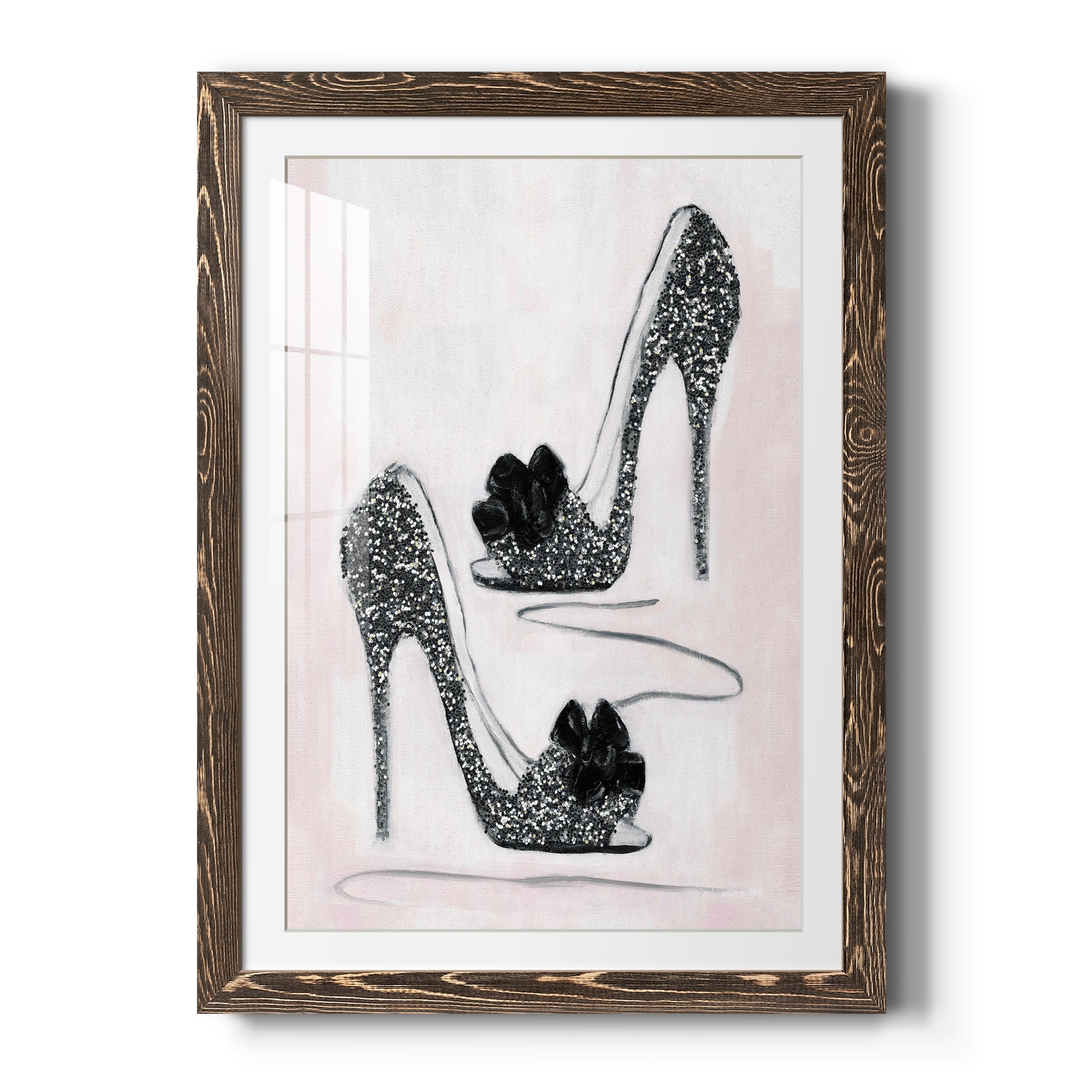 Shoes That Dazzle I - Premium Framed Print - Distressed Barnwood Frame - Ready to Hang