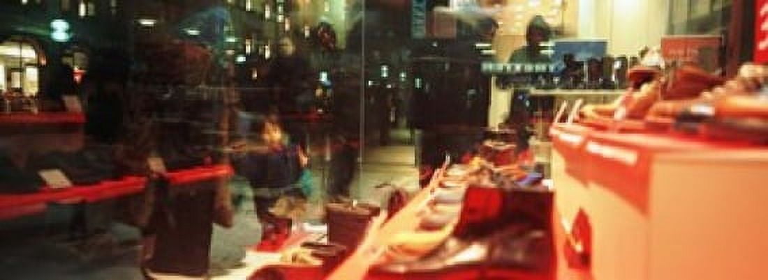 Shoes displayed in a store window Munich Germany Canvas Art - Panoramic Images (18 x 7)