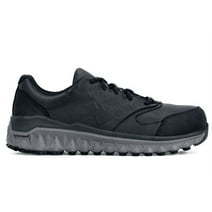 Shoes for Crews Bridgetown, Men's Slip Resistant, Water resistant Aluminum Toe Industrial Work Shoes, Black