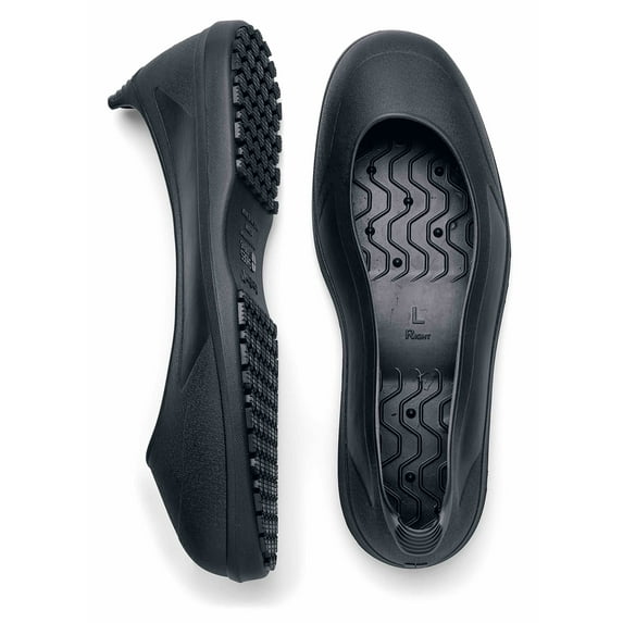 Shoes for Crews Crewguard Men's, Women's, Unisex Slip Resistant Work Overshoes, Black, S+, Men's 6.5-8 / Women's 8.5-10