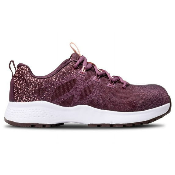 Shoes for Crews Heather II, Women's Nano Composite Toe (NCT) Work Shoes, Slip Resistant, Water Resistant, Burgundy