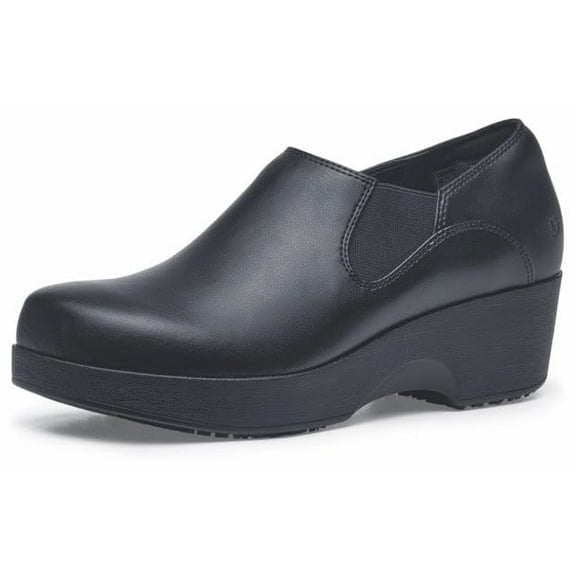 Shoes for Crews LILA Kelsey, Women's Non-Slip Leather Work Clogs, Stylish and Basic, Water Resistant, Women's Size 9