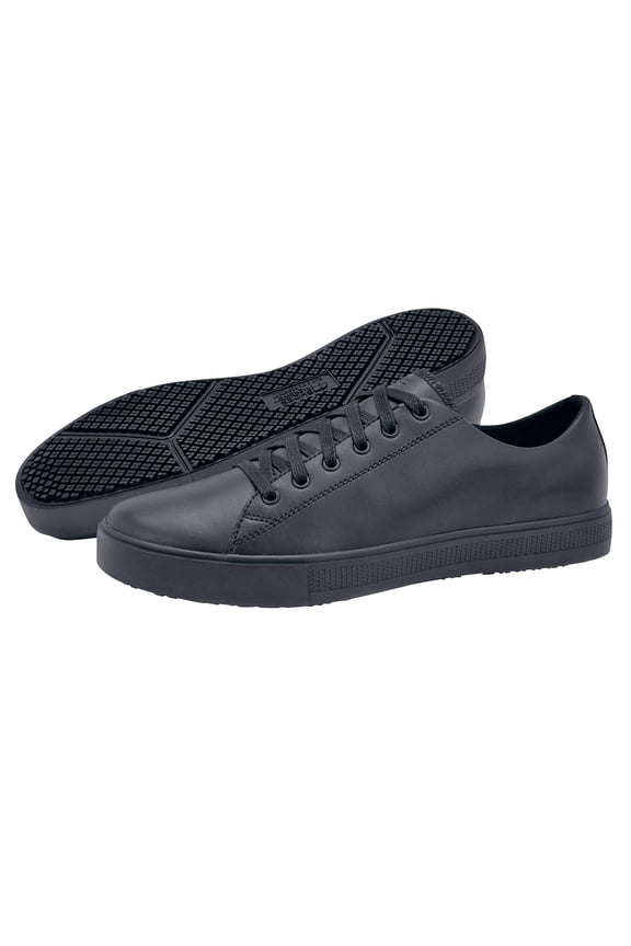 Old School Low-Rider, Men's, Women's, Unisex Leather Work Shoes, Slip Resistant, Water Resistant, Black, Men's 13 / Women's 14.5 Wide