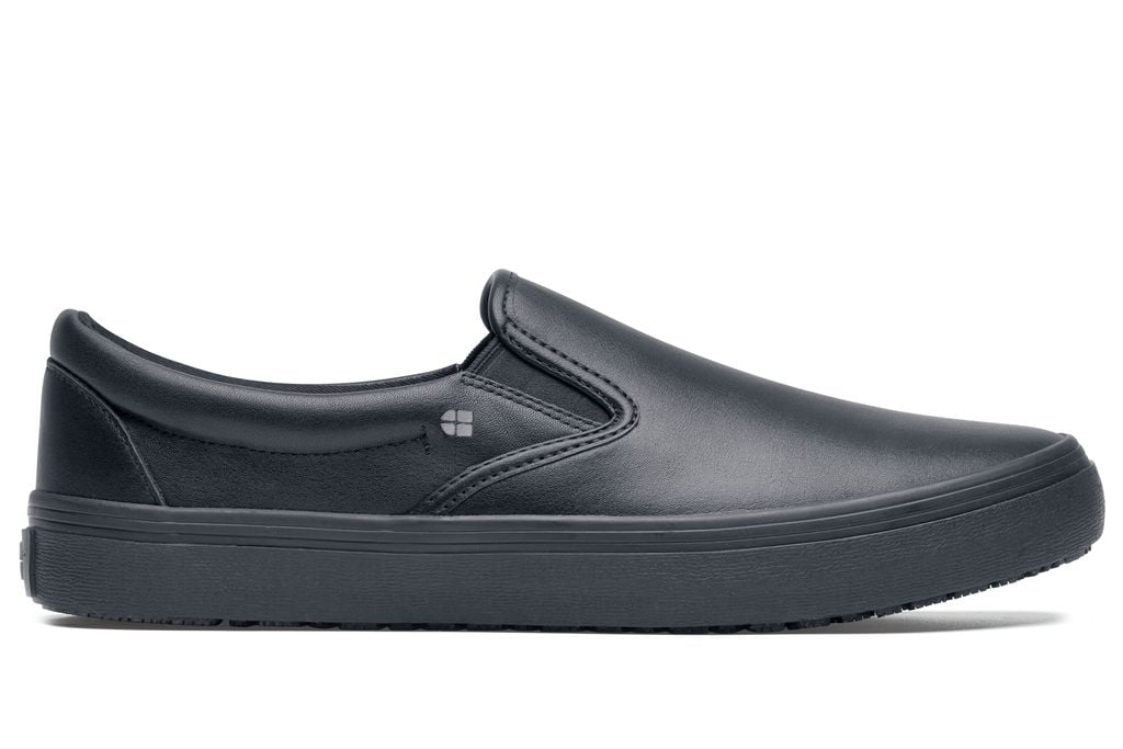 Shoes for Crews Unisex Merlin Slip Resistant Slip On Leather Sneakers