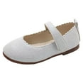 thumbnail image 1 of Shoes for Girls Girls School Shoes Girls Sandals Solid Color Simple New Pattern Fashion Lightweight Flat Bottom Comfortable Hook Loop Princess Shoes, 1 of 9