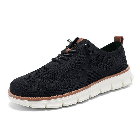 Shoes for Men Mens Casual Dress Oxfords Business Mesh Walking Shoes Tennis Comfortable Sneakers Light Soft Sole & Breathable Fashion Sneakers
