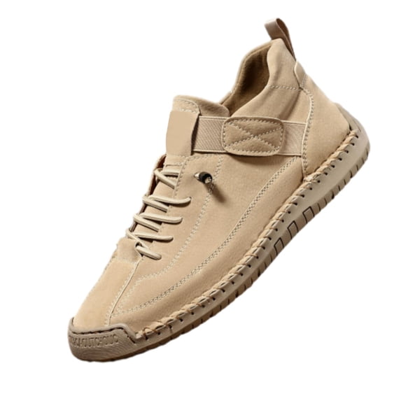 Shoes for Men, Orthopedic Leather Walking Slip-On Sneaker, Waterproof, Non-Slip, Ergonomic with Elastic Band, 48