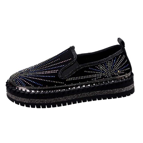 Shoes for Women Carnival Slip On Platform Loafers Breathable Flat Casual Walking Lightweight Non Slip Sole Shoes