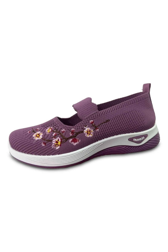 Shoes for Women,Casual Shoes Breathable Embroidered Design Lightweight Comfortable Everyday Footwear,Walking Shoes(Size:7.5)