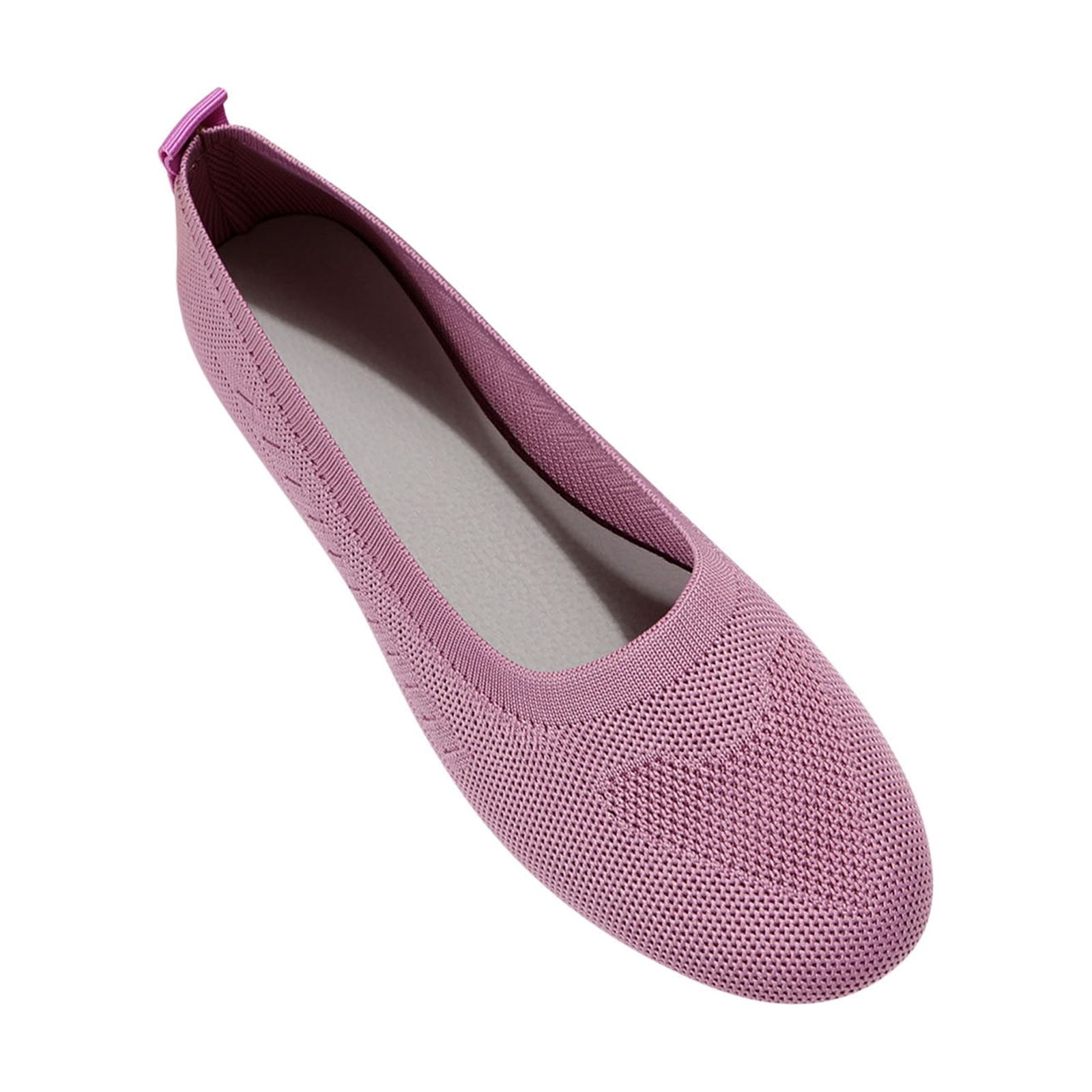 Shoes for Women Round Toe Knit Ballet Flats Shoes Breathable Heel