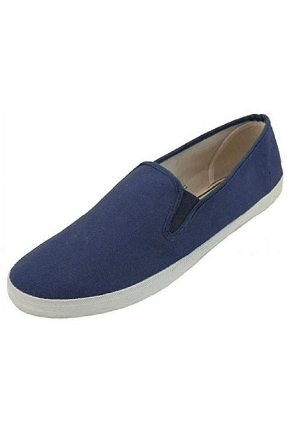 Men's Casual Lace Up Canvas Sneaker (12 Navy Decks)
