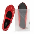 thumbnail image 1 of Shoes8teen Women's Foldable Portable Travel Ballet Flat Shoes w/Matching Carrying Case, 1 of 2