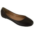 thumbnail image 1 of Shoes8teen Womens Ballerina Ballet Flat Shoes 8600 Brown Pu 11, 1 of 3