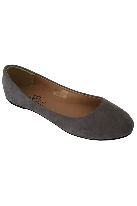Womens Ballerina Ballet Flat Shoes 8600 Grey Micro 9