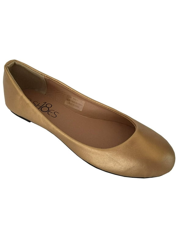 Shoes8teen Womens Ballerina Ballet Flat Shoes Solids/Leopard & Sequins